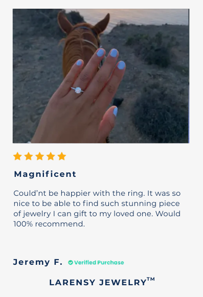 Jeremy's Larensy ring worn outdoors