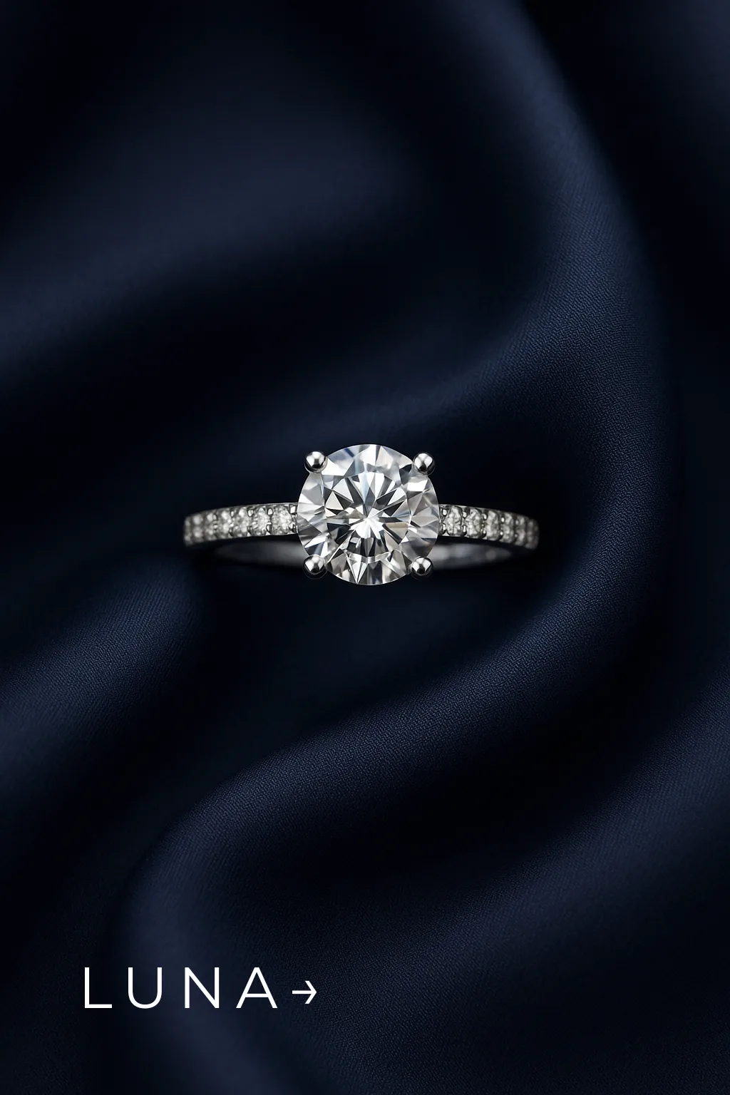 Luna moissanite ring