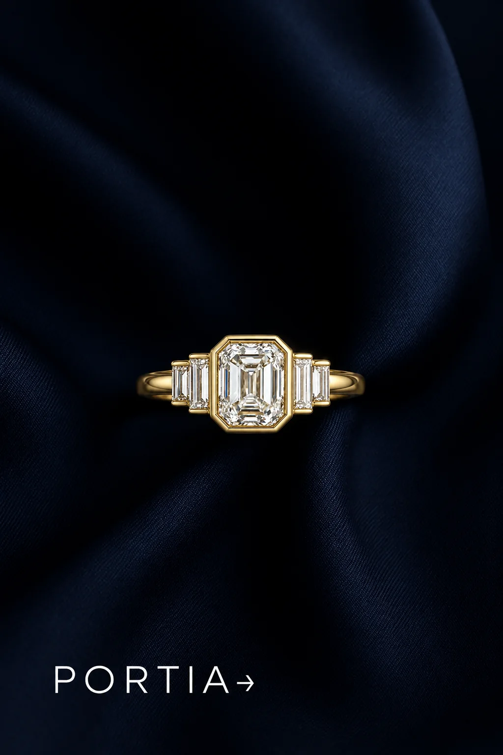 Portia moissanite ring