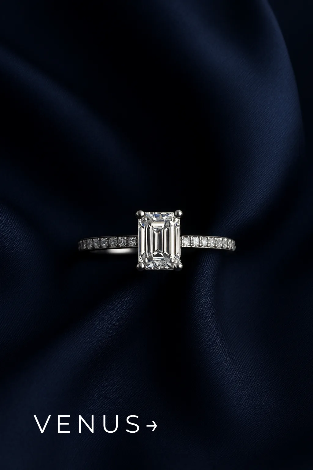 Venus moissanite ring