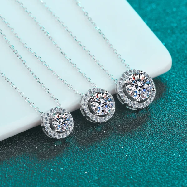 'Orbis" Moissanite Necklace - Image 3