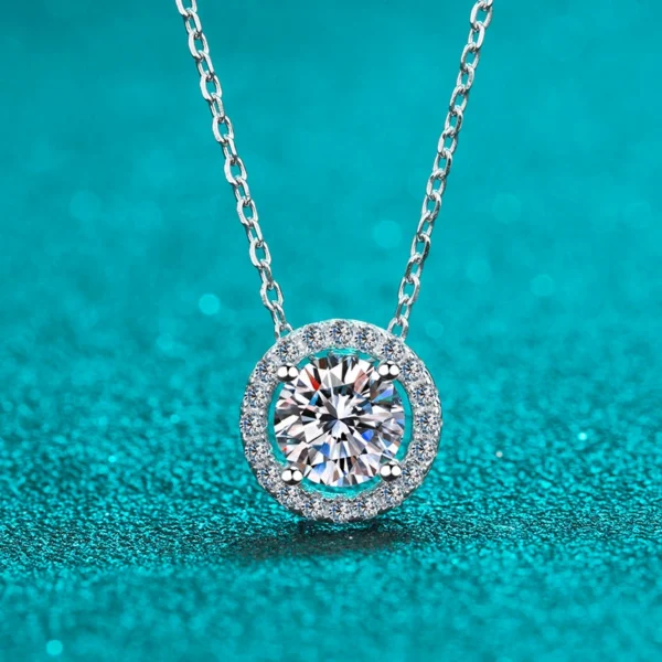 'Orbis" Moissanite Necklace - Image 2