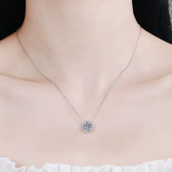 'Orbis" Moissanite Necklace - Image 4