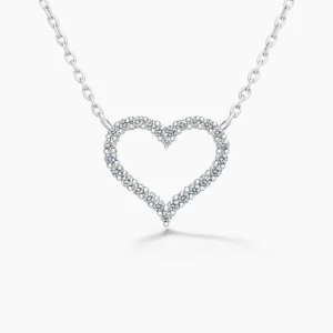 Amor Moissanite Open Heart Necklace alternate view