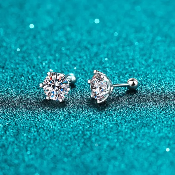 'Aures' 1-Carat Moissanite Diamond Earrings - Image 3