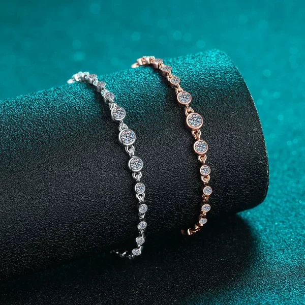 'Luminaria' 8.7-Carat Moissanite Diamonds Gold Plated Bracelet - Image 6