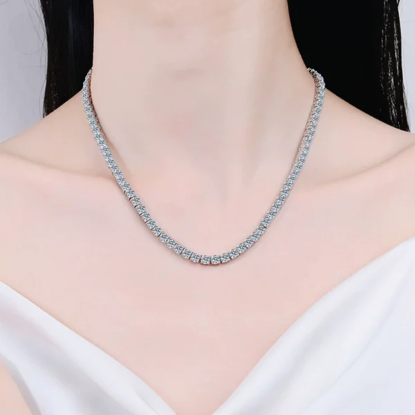 'Succo' 32-Carat Moissanite Diamond Tennis Necklace - Image 2