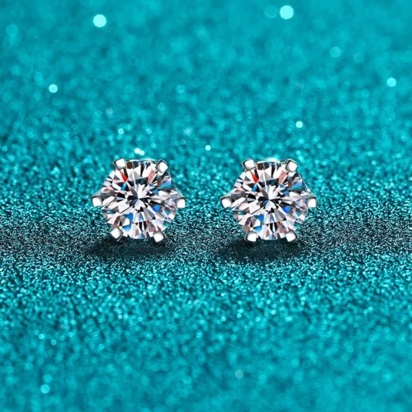 'Aures' 1-Carat Moissanite Diamond Earrings - Image 4