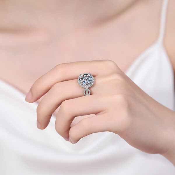 'Jasmine' 5-Carat Moissanite Ring Silver 925 - Image 4