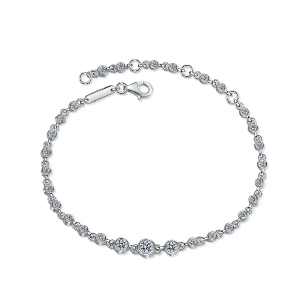 'Luminaria' 8.7-Carat Moissanite Diamonds Gold Plated Bracelet - Image 3