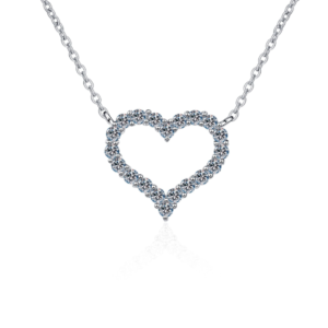 'Amor' 2-Carat Moissanite White Gold Plated Necklace