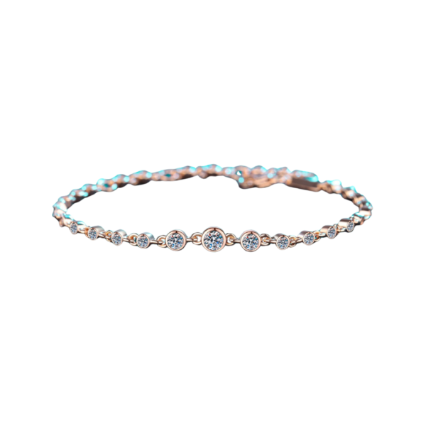 'Luminaria' 8.7-Carat Moissanite Diamonds Gold Plated Bracelet