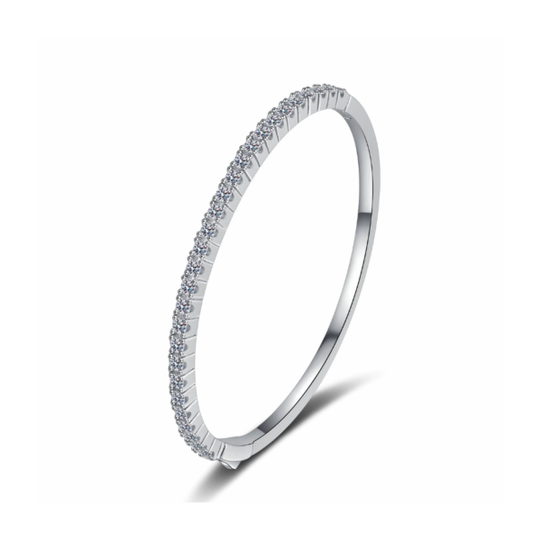 'Ludus' 2-Carat Moissanite White Gold Plated 18K Tennis Bracelet