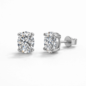 Civile Oval 4 Carat Moissanite Earrings alternate view