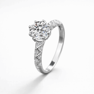 Sericos 1-Carat Moissanite Ring in Platinum 950 | Vintage-Inspired Solitaire alternate view