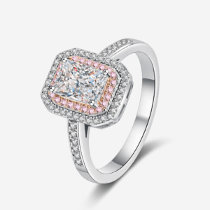 Ruvi 2-Carat Moissanite Ring in 925 Silver | Halo Engagement Ring alternate view
