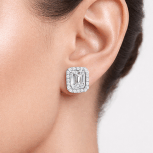 Altum 4-Carat Pair Emerald-Cut Moissanite Earrings alternate view