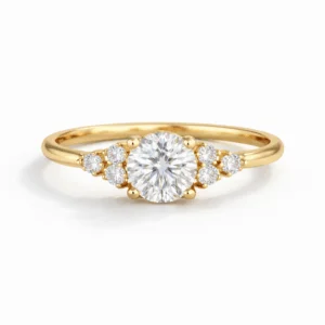 angelus Angelus 1 Carat Moissanite Ring 18k Gold Plated Solitaire