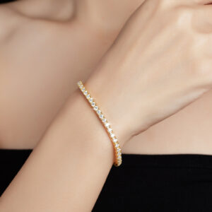 17.6 Carat Moissanite Tennis Bracelet in 14K Gold Plated alternate view