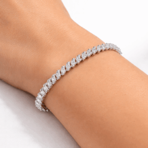 Caesa 3-Carats Marquise Moissanite Tennis Bracelet alternate view