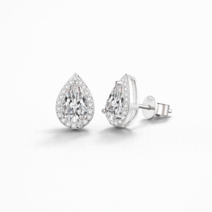 Canto 2-Carat Pear-Cut Moissanite Stud Earrings alternate view
