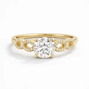 copia Copia 2-Carat Moissanite Ring in 18K Gold Plated