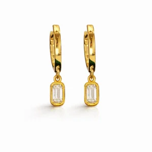 hove 0.5 Carat Emerald Cut Moissanite in 14K Gold Plated