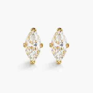 intra Intra Marquise Moissanite Earrings 18K Gold Plated