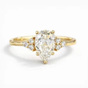 Natus Pear Moissanite Cluster Ring