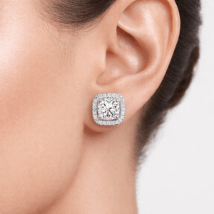 Pulvinar 2-Carat Moissanite Stud Earrings alternate view