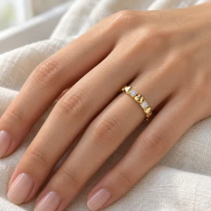 Amorie Moissanite Heart Band alternate view