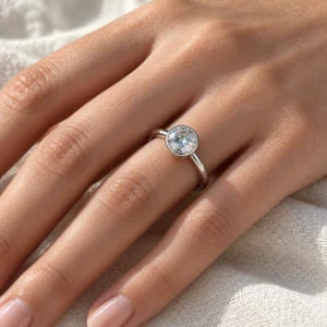 Ciela Round Moissanite Bezel Ring alternate view