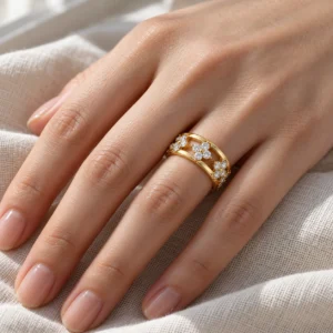 Fleure Moissanite Floral Eternity Ring alternate view