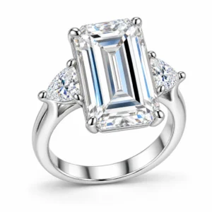 Imperia Emerald-Cut Moissanite Three-Stone Ring Imperia Emerald-Cut Moissanite Three-Stone Ring
