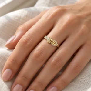 Lenora Moissanite Knot Ring alternate view