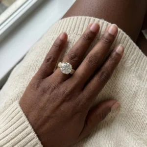 Lucia Round Moissanite Pavé Ring alternate view