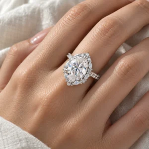 Mirelle Pear Moissanite Halo Ring alternate view