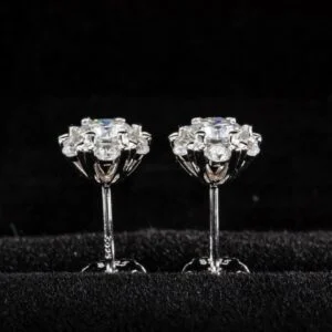 Nevia Snowflake Moissanite Stud Earrings alternate view
