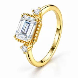 larensy-orelle-emerald-cut-moissanite-three-stone-ring-main Orelle Emerald-Cut Moissanite Three-Stone Ring — front and setting detail