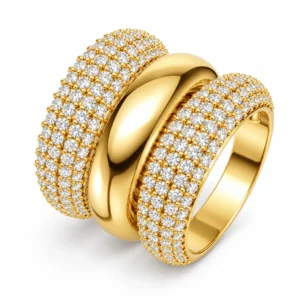 Vela Moissanite Pavé Wrap Ring