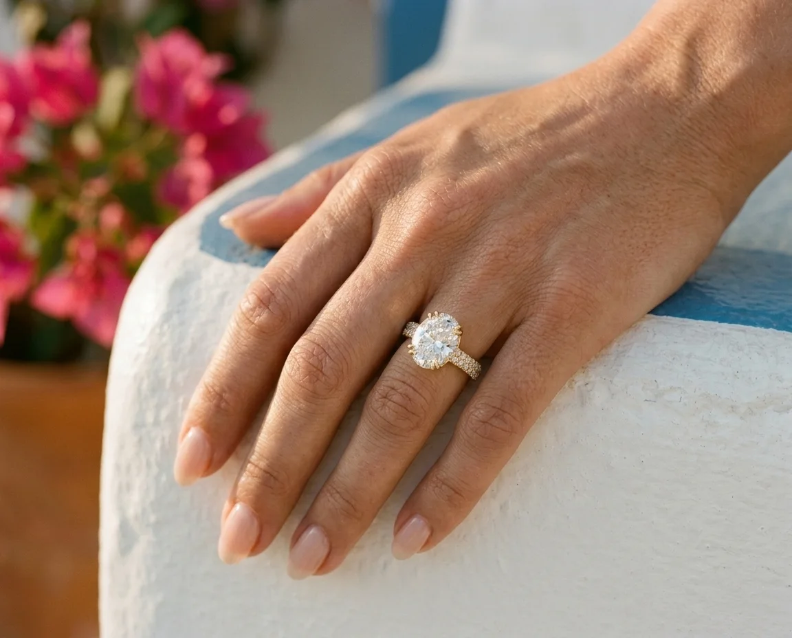 Elara · Yellow gold · 2 ct worn on the hand